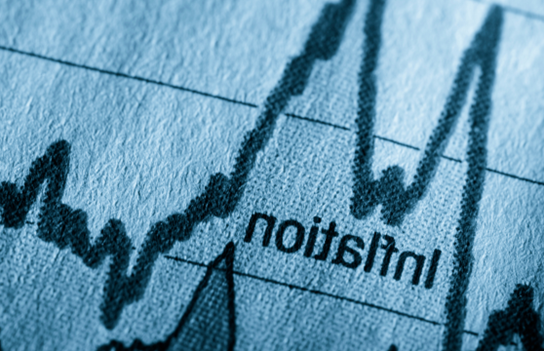 photo of stock market graph with work inflation